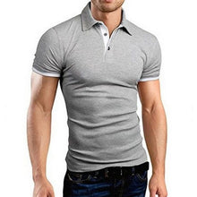 Load image into Gallery viewer, Litthing Casual Mens Polo Shirt 2019 Summer Short Sleeve Turn-down Collar Slim Tops Casual Breathable Solid Color Business Shirt