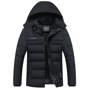 drop shipping Winter Jacket Men -20 Degree Thicken Warm Parkas Hooded Coat Fleece Man's Jackets Outwear Jaqueta Masculina LBZ31