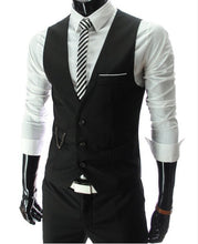 Load image into Gallery viewer, 2019 New Arrival Dress Vests For Men Slim Fit Mens Suit Vest Male Waistcoat Gilet Homme Casual Sleeveless Formal Business Jacket