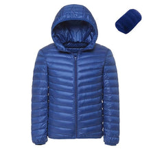 Load image into Gallery viewer, 2019 Men Hooded ultraLight White Duck Down Jacket Warm Jacket Line Portable Package men pack jacket