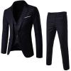 2019 Men’s Suit Slim 3-Piece Suit Blazer Business Wedding Party Jacket Vest & Pants Costume Homme Mariage #17.9